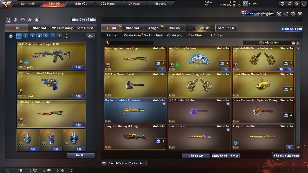 shop acc cf uy tin gia re